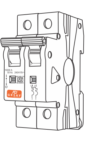 DOUBLE POLE ISALATOR 63A GRSAV (AD13303)